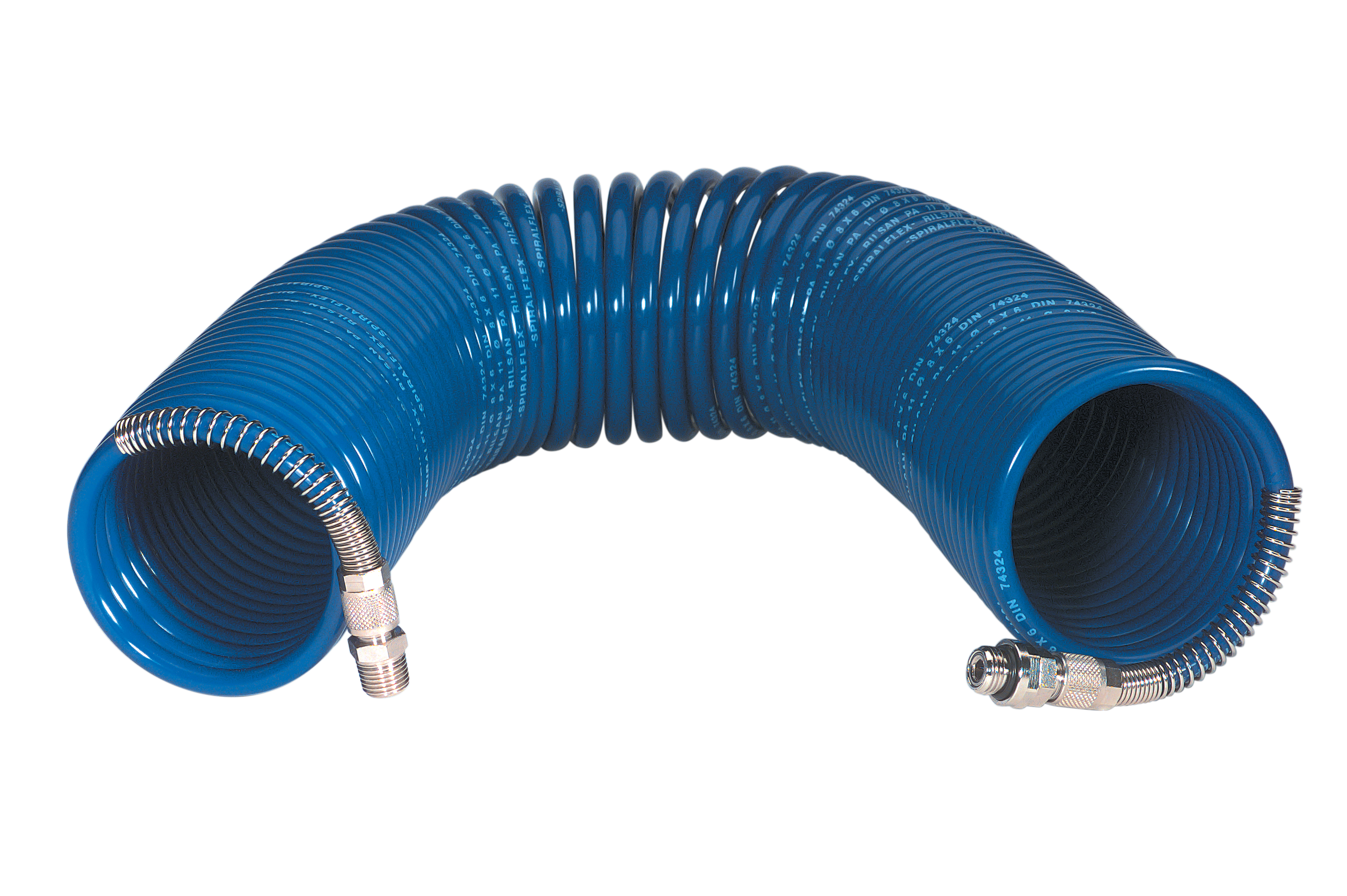 Polyamide spiral hose 8-10 - L2=4,5m Equipped spiral hoses