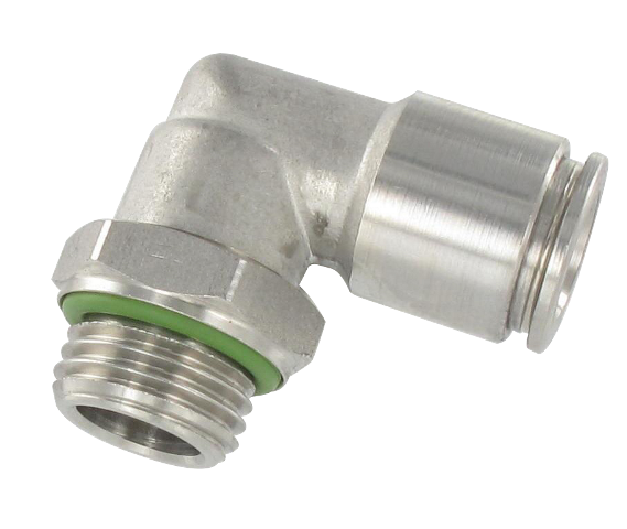 Stainless steel BSP cylindrical male swivel elbow push-in fittings