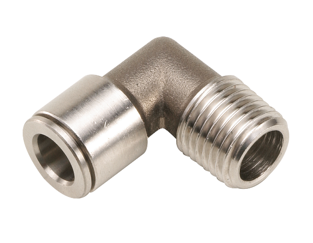Stainless steel BSP tapered male elbow push-in fittings