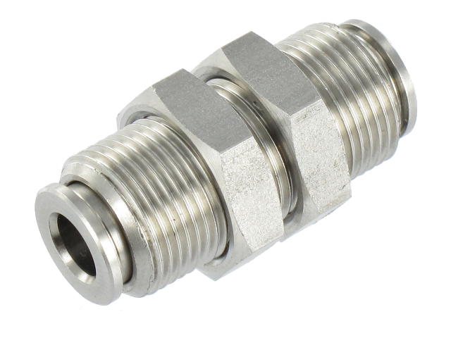 Stainless steel double wall push-in fittings