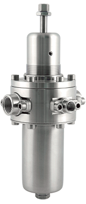 Filter regulator stainless steel 316L 1/2\" 0.8-8 bar compressed air 5µ manual drain (SM) FRL - Filters Regulators Lubricators