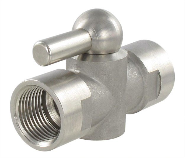 Stainless steel valve mini series female / female BSP cylindrical 3/8