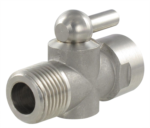 Stainless steel valve mini series male BSP conical / female BSP cylindrical 1/2