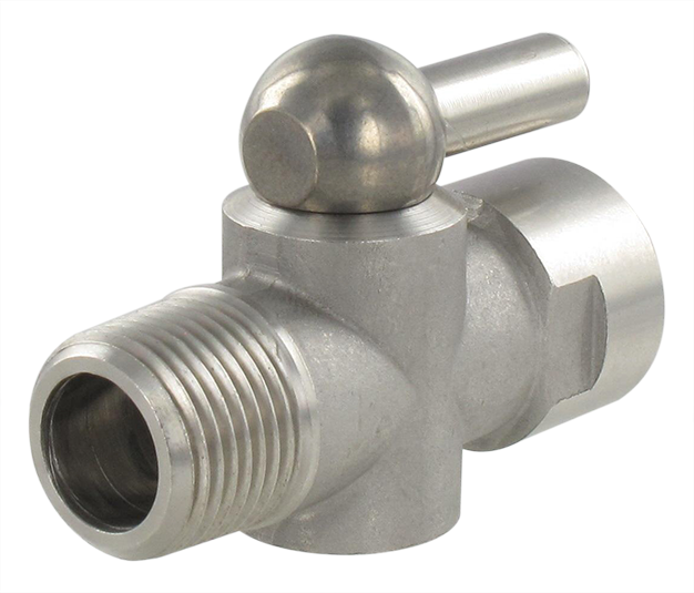 Stainless steel valve mini series male BSP conical / female BSP cylindrical 3/8