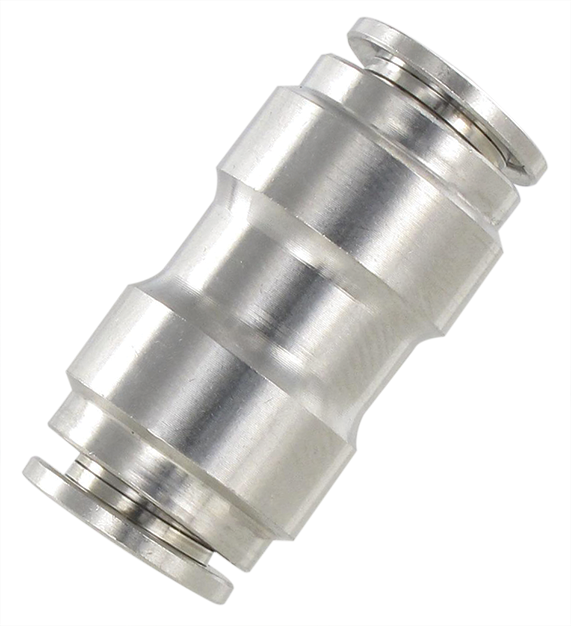Straight double equal push-in fittings mini series in stainless steel Fittings and couplings