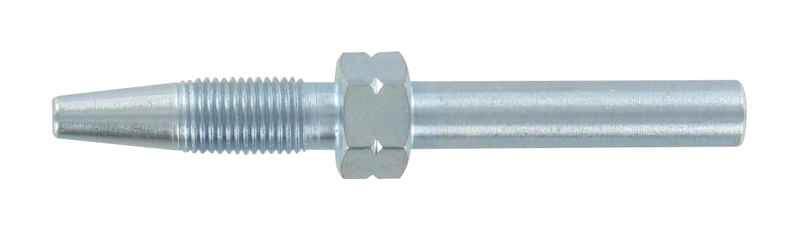 Straight end cap without groove in galvanised steel D.6MM - L=24