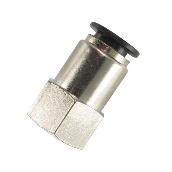 Straight female BSP push-in fittings with nickel-plated brass body Pneumatic push-in fittings