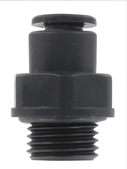 Straight male BSP push-in fitting in technopolymer T6-1/4 Pneumatic push-in fittings