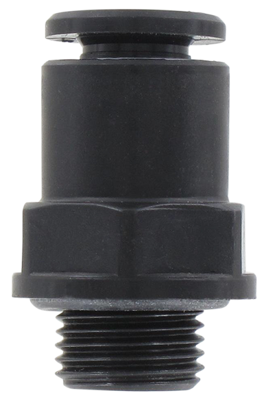 Straight male BSP push-in fitting in technopolymer T6-1/8