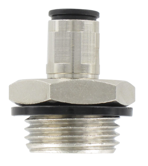 Straight male BSP push-in fitting with nickel-plated brass body T6-1/2 2800 - Push-in fittings in resin