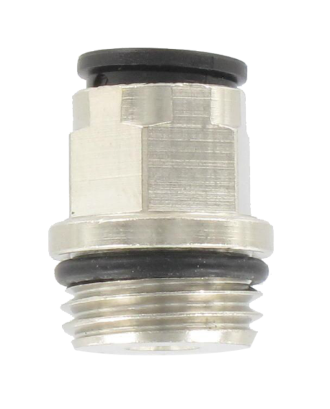 Straight male BSP push-in fitting with nickel-plated brass body T6-1/4 2800 - Push-in fittings in resin