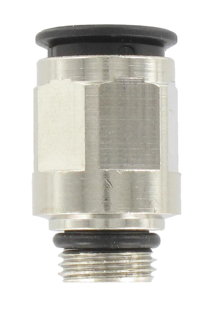 Straight male BSP push-in fitting with nickel-plated brass body T8-1/8 2800 - Push-in fittings in resin