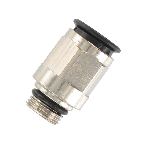 Straight male BSP push-in fittings with nickel-plated brass body