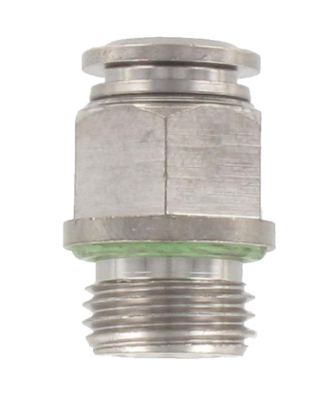 Straight male cylindrical food grade push-in fitting in brass 1/4 T8 Pneumatic push-in fittings