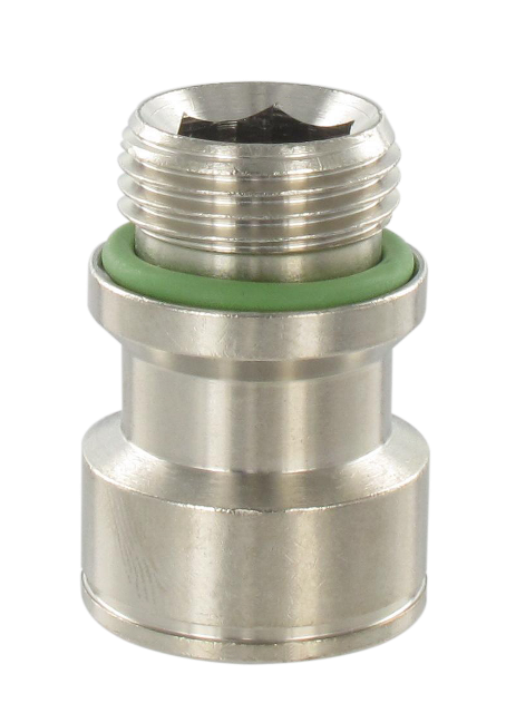 Straight male cylindrical threaded connectors for plastic injection moulding couplings