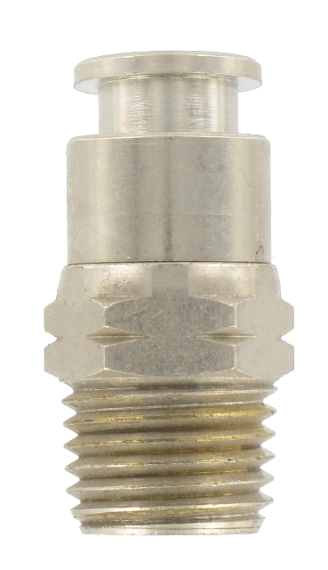 Straight male NPT 1/4\" T8 nickel-plated brass push-in connector Pneumatic push-in fittings