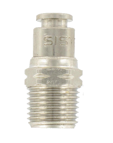 Straight male NPT 1/8\" T4 nickel-plated brass push-in connector Pneumatic push-in fittings