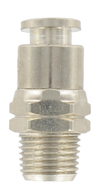Straight male NPT 1/8\" T6 nickel-plated brass push-in connector