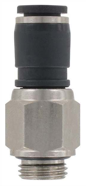 Swivel fitting, straight male BSP cylindrical 1/4\" T8 Push-in swivel fittings