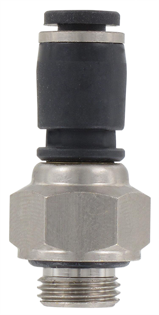 Swivel fitting, straight male BSP cylindrical 1/8\" T4 Push-in swivel fittings