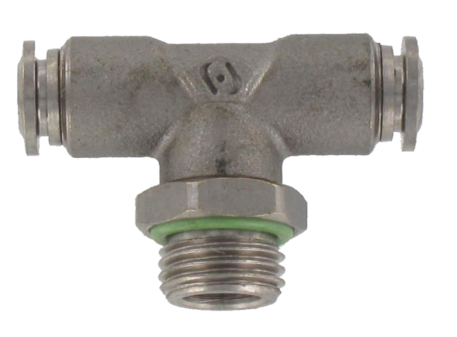 T centre-cylindrical male swivel push-in fitting 1/4 T6