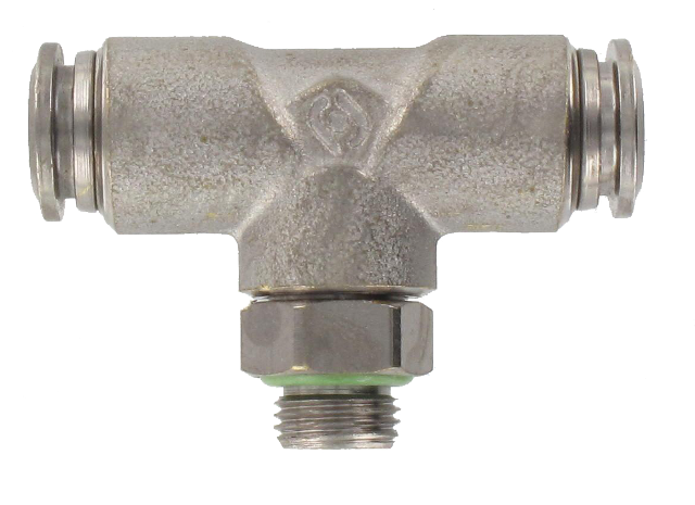 T centre-cylindrical male swivel push-in fitting 1/8 T8