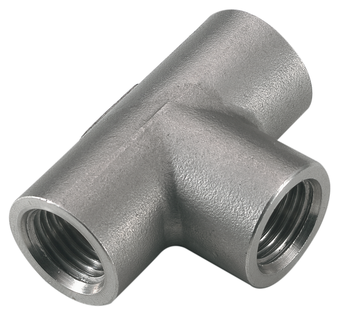 T equal female cylindrical stainless steel AISI 316Ti 1/4 Standard fittings in stainless steel