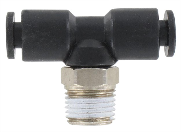 T push-in fitting BSP tapered male swivel in technopolymer T4-1/8 Pneumatic push-in fittings