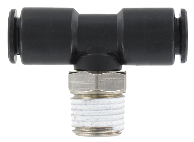 T push-in fitting BSP tapered male swivel in technopolymer T8-1/4 Pneumatic push-in fittings