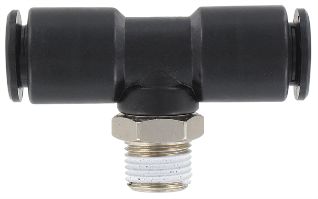 T push-in fitting BSP tapered male swivel in technopolymer T8-1/8 Pneumatic push-in fittings