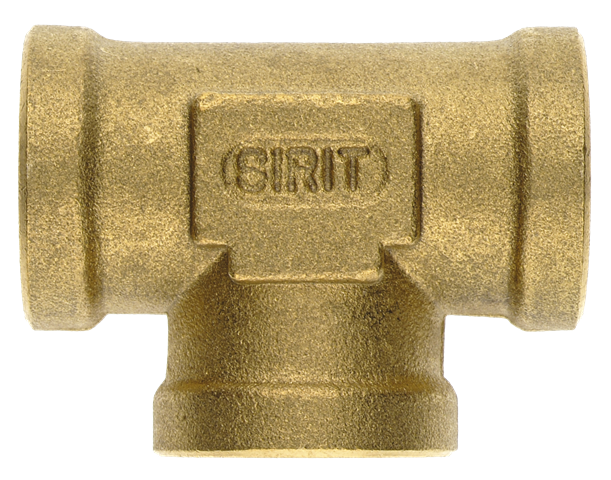 T push-in fittings female/female/female in brass for brake systems Pneumatic push-in fittings