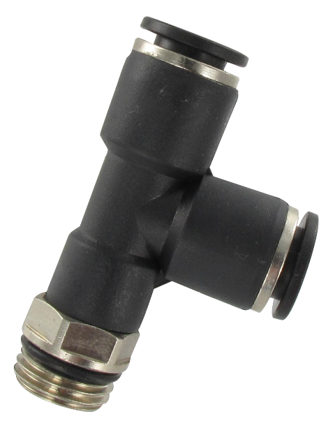 T push-in fittings lateral male swivel BSP cylindrical in resin Pneumatic push-in fittings