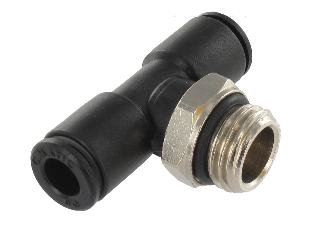 T push-in fitting male swivel BSP cylindrical in technopolymer T12-1/2