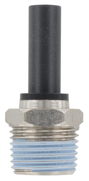 Technopolymer snap-in spindle male BSP tapered 1/2 T10 Pneumatic push-in fittings