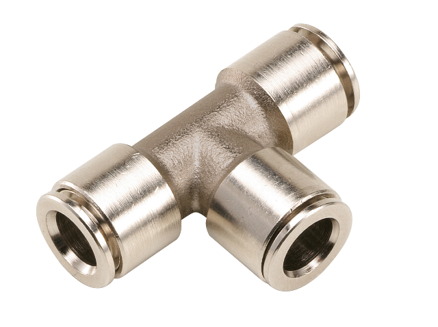 Triple equal stainless steel T push-in fittings