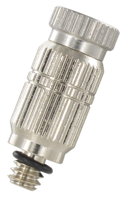 UNC threaded misting nozzles in nickel-plated brass Fittings and couplings