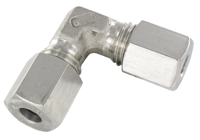 Universal DIN 2353 elbow compression fittings in stainless steel