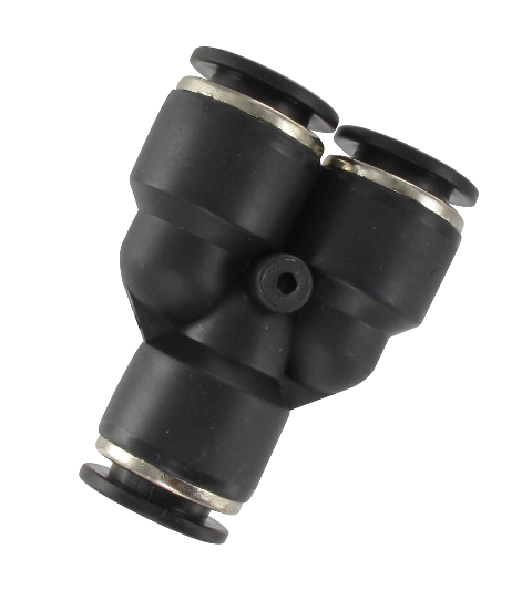 Y push-in fittings in resin Pneumatic push-in fittings