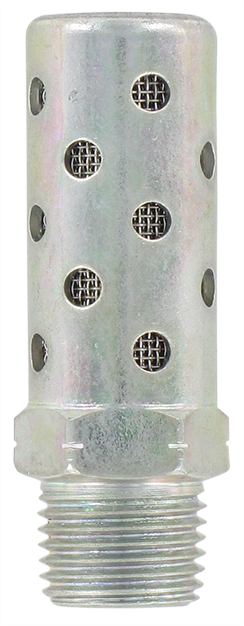 Zinc-plated steel silencer 1/8